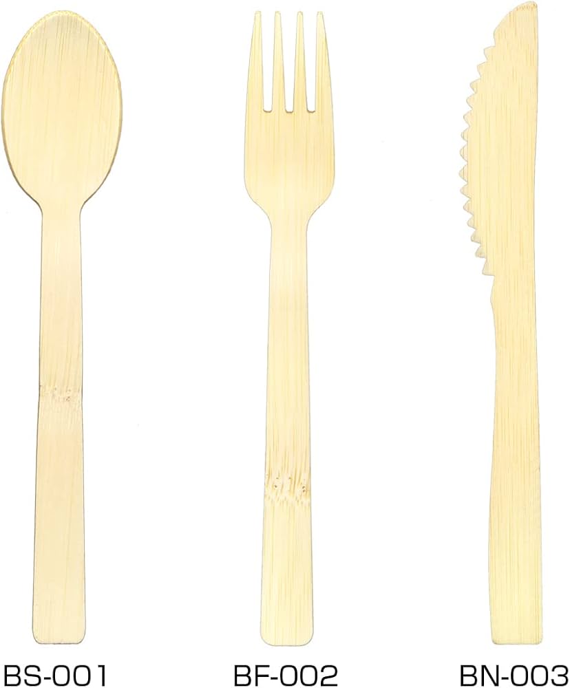 Amazon.co.jp: 九州紙工 FSC 竹製 フォーク 100本 クラフト完封